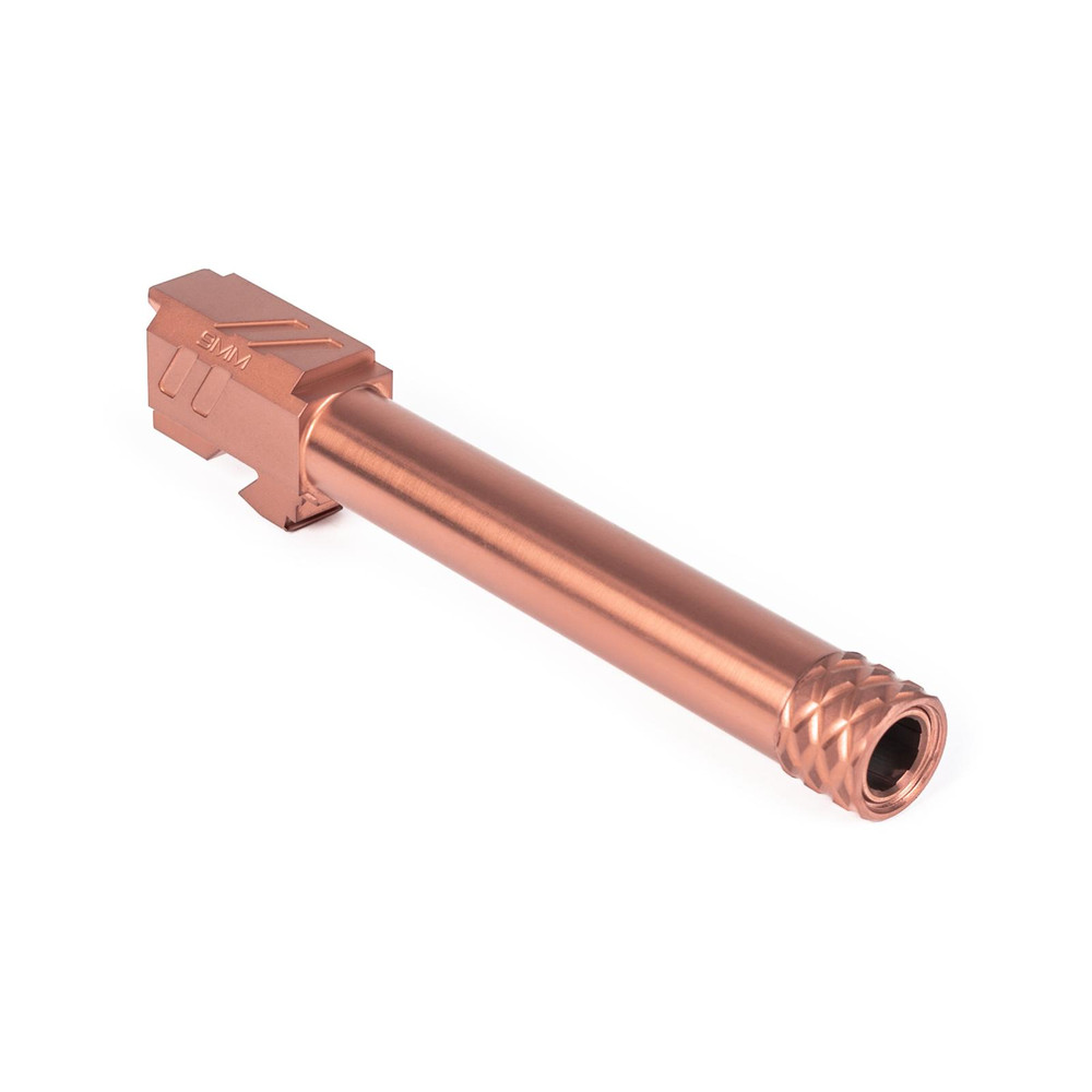 ZEV Pro Match Barrel For Glock 17, Gen 1-4, 1/2x28 Threading, Bronze - Pointing Bottom Right